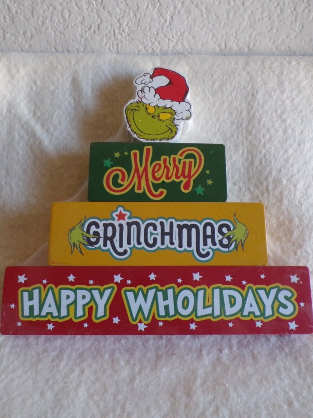 Dr Seuss GRINCH Wooden Decor Christmas Merry Grinchmas Happy Wholidays New